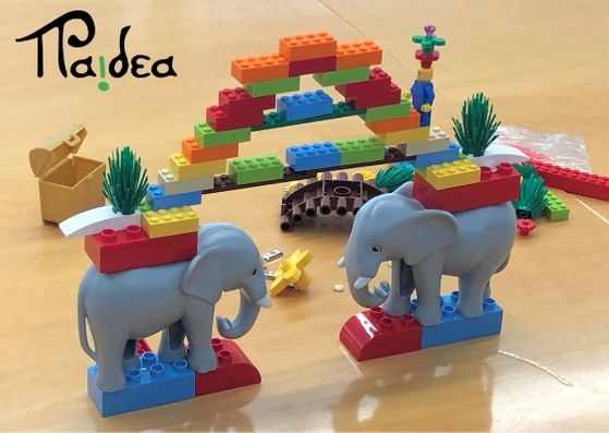 Sessione Paidea metodologia Lego Serious Play - ponte con elefanti