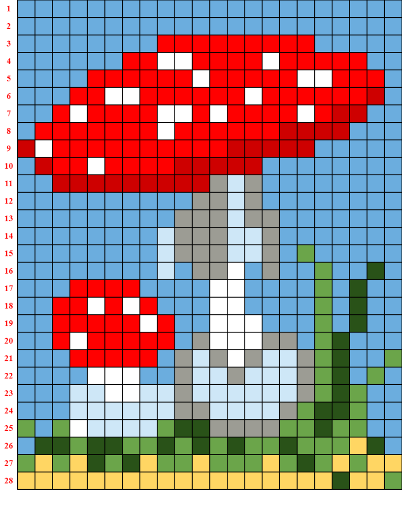 Funghi Alberi E Foglie Anche L Autunno Ha La Sua Pixel Art Paidea