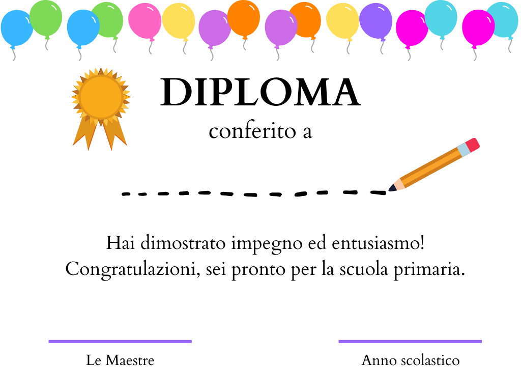 Dalla Scuola Dell Infanzia Alla Primaria Diplomi Da Personalizzare Paidea