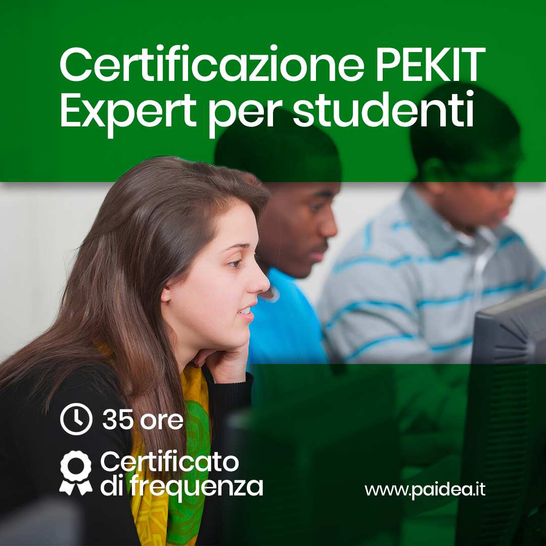 Certificazione PEKIT Expert per studenti - Paidea