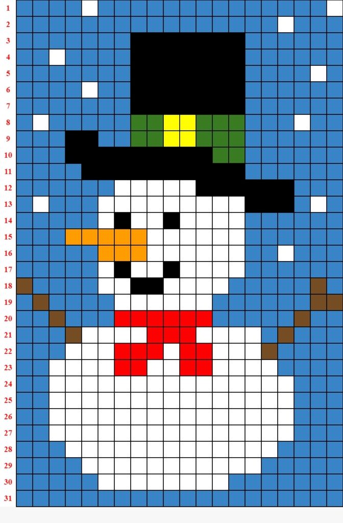 Paidea pupazzo di neve in pixel art